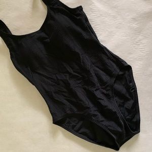 Vintage black lined swimsuit